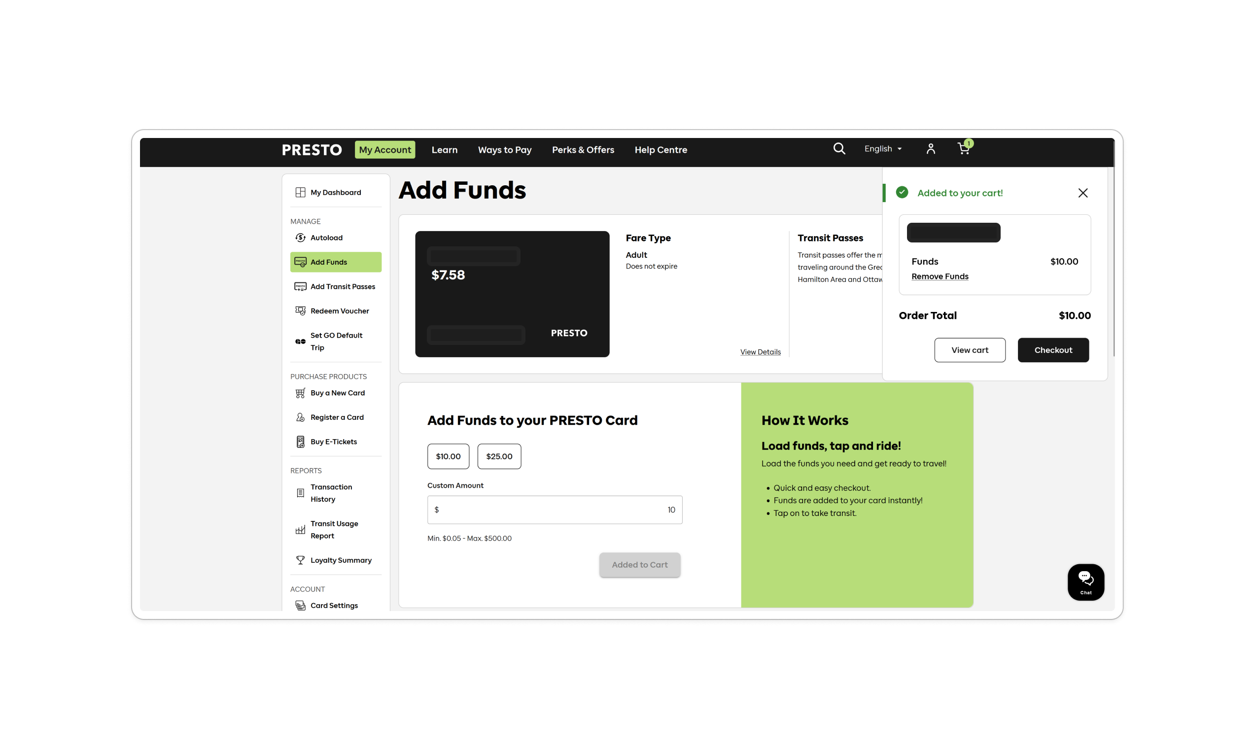 Presto flow — screen 4